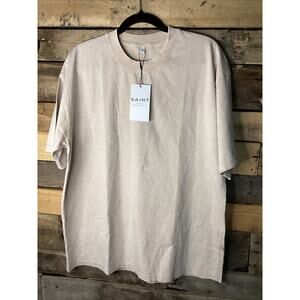 Saint Apparel Cream T shirt Size Large Men’s